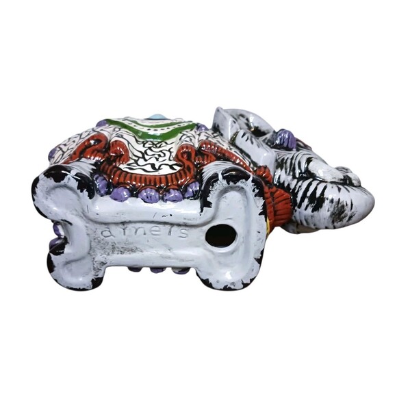 Vintage Arnels Ceramic Indian Circus Elephant Figurine Statue Hand Painted EUC - Picture 5 of 5